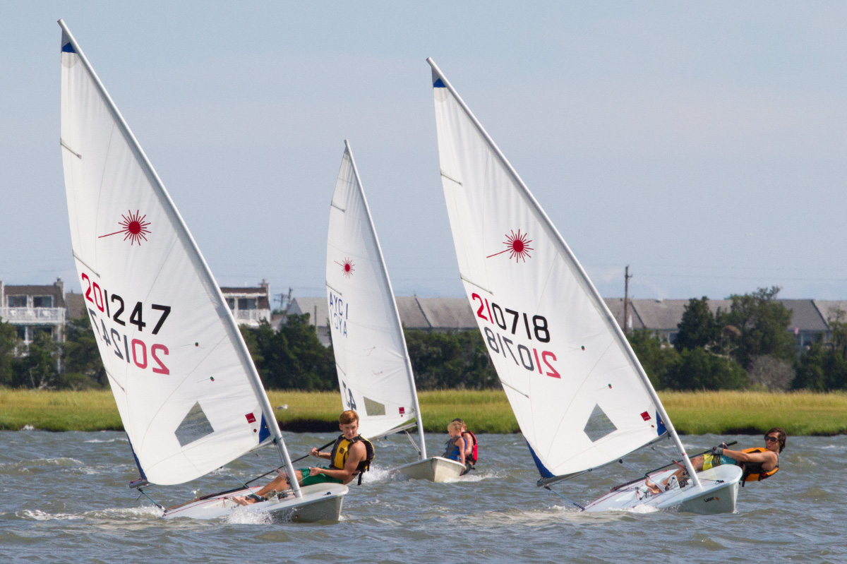 laser-dinghy-sailing-race-on-the-water-JUNIOR-SAILING-Avalon-Yacht-Club