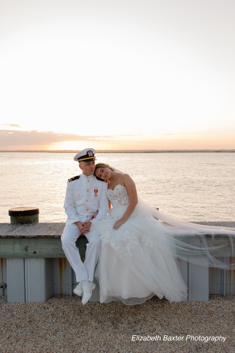 military-wedding-bride-groom-ocean-sunset-WEDDING-&-EVENTS-Outside-Sunset-Avalon-Yacht-Club